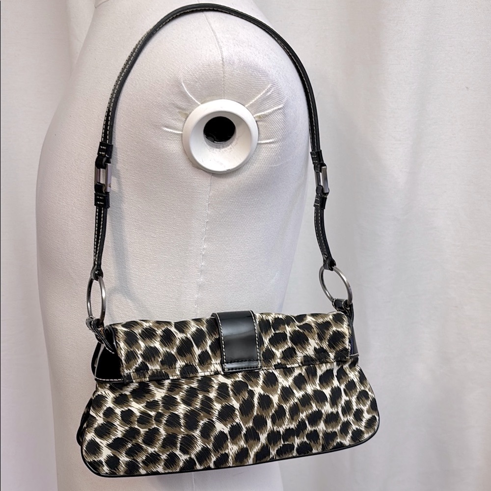 Y2K Guess Black Leopard Print Women's Bag - Picture 3 of 7
